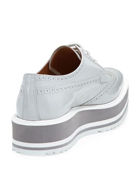 prada womens platform oxfords|Prada platform brogues.